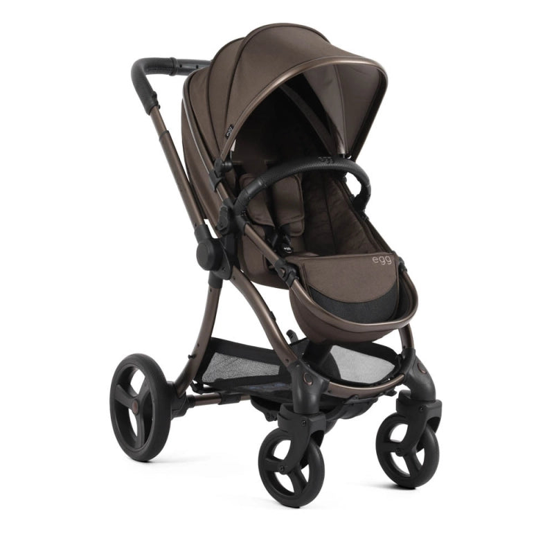 Egg egg3 Pushchair Bundle with Shell 360 Car Seat - Chocolate Velvet