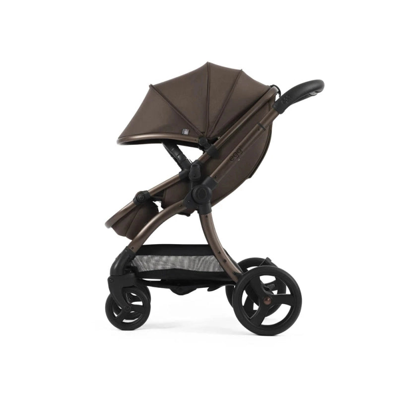 Egg egg3 Pushchair Bundle with Shell 360 Car Seat - Chocolate Velvet