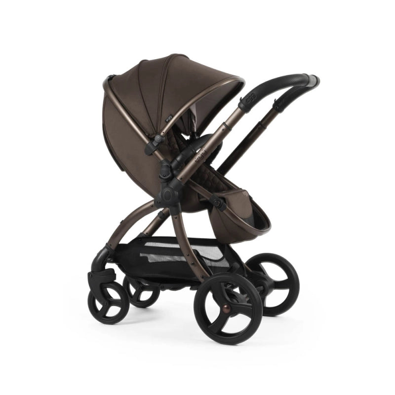 Egg egg3 Pushchair Bundle with Shell 360 Car Seat - Chocolate Velvet