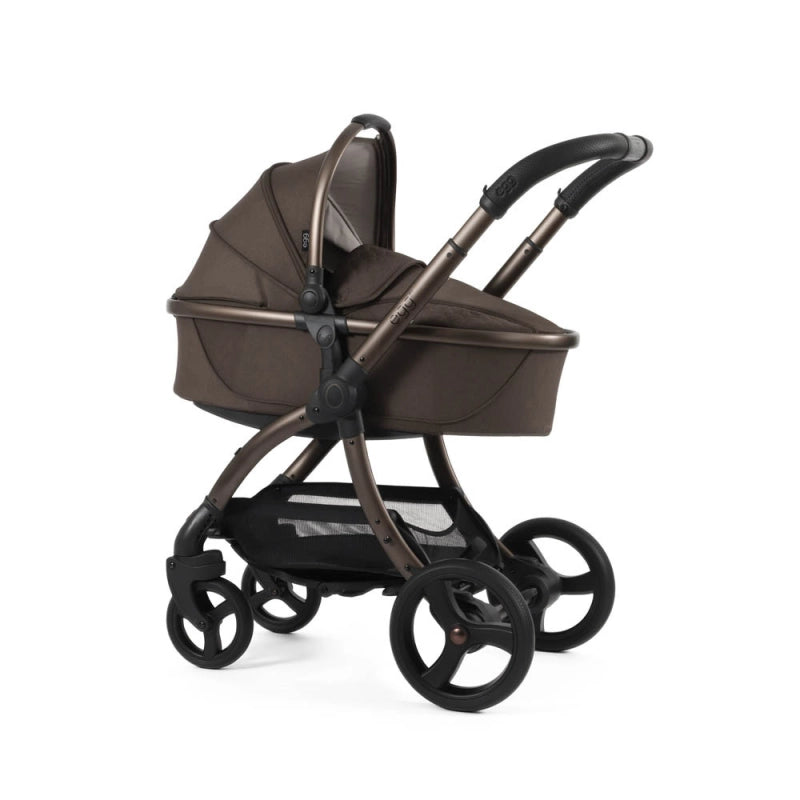 Egg egg3 Pushchair Bundle with Shell 360 Car Seat - Chocolate Velvet