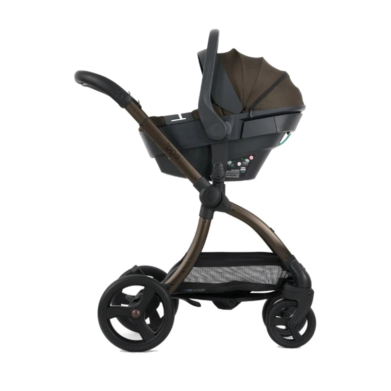 Egg egg3 Pushchair Bundle with Shell 360 Car Seat - Chocolate Velvet