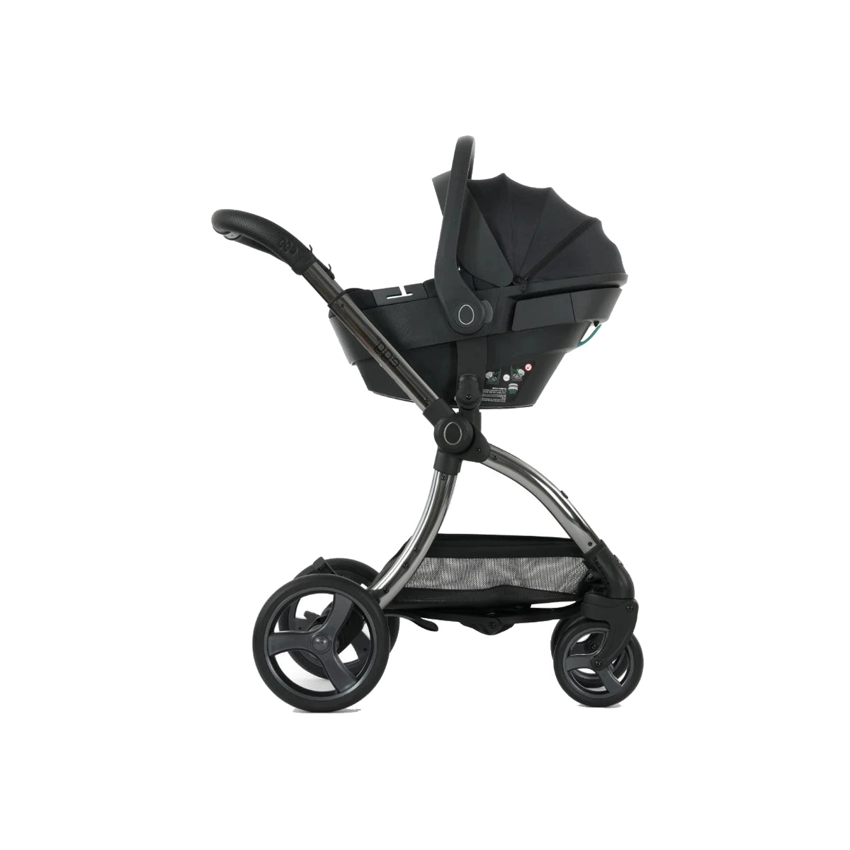 Egg egg3 Pushchair Bundle with Shell 360 Car Seat- Carbonite