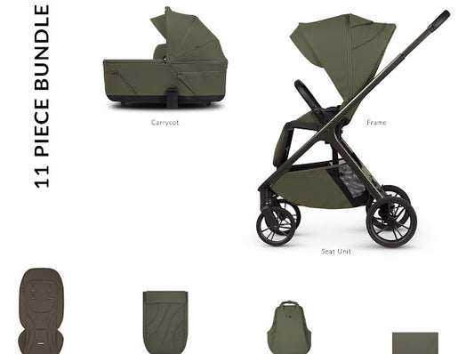 Venicci Tila Pram Essential Bundle Olive  *Pre Order End Of May