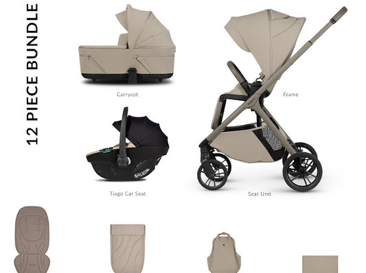 Venicci Tila Pram Comfort  Bundle Latte Biege Tiago *Pre Order End Of May