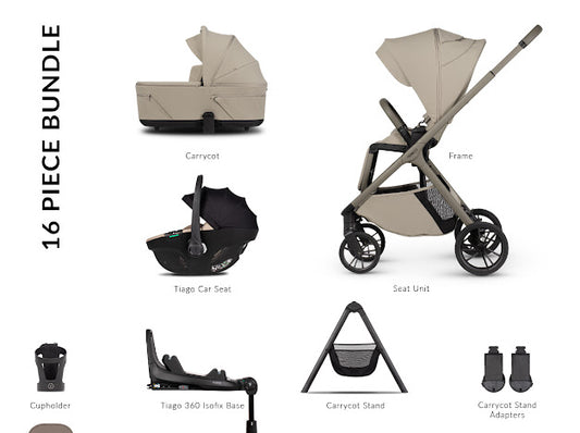 Venicci Tila Pram Ultimate Bundle Latte Beige Tiago *Pre Order