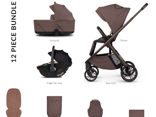 Venicci Tila Pram Comfort  Bundle Noce Biege Tiago *Pre Order End Of May