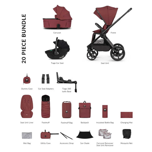 Venicci Upline 3 Hunter 4-in-1 Luxury Bundle Red
