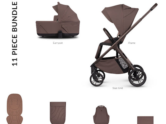 Venicci Tila Pram Essential Bundle Noce *Pre Order End Of May