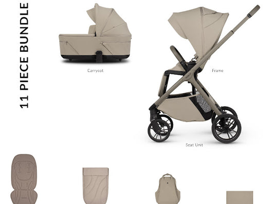 Venicci Tila Pram Essential Bundle Latte *Pre Order End Of May