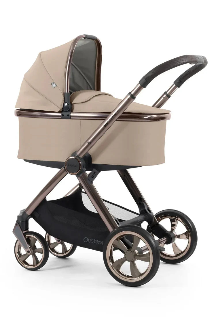 Babystyle Oyster 4 Fawn Essentials Travel System with Capsule 360 Car Seat & Rotating ISOFIX Base