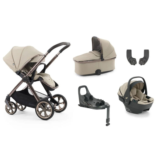 Babystyle Oyster 4 Buttermilk Essentials Travel System with Capsule 360 Car Seat & Rotating ISOFIX Base