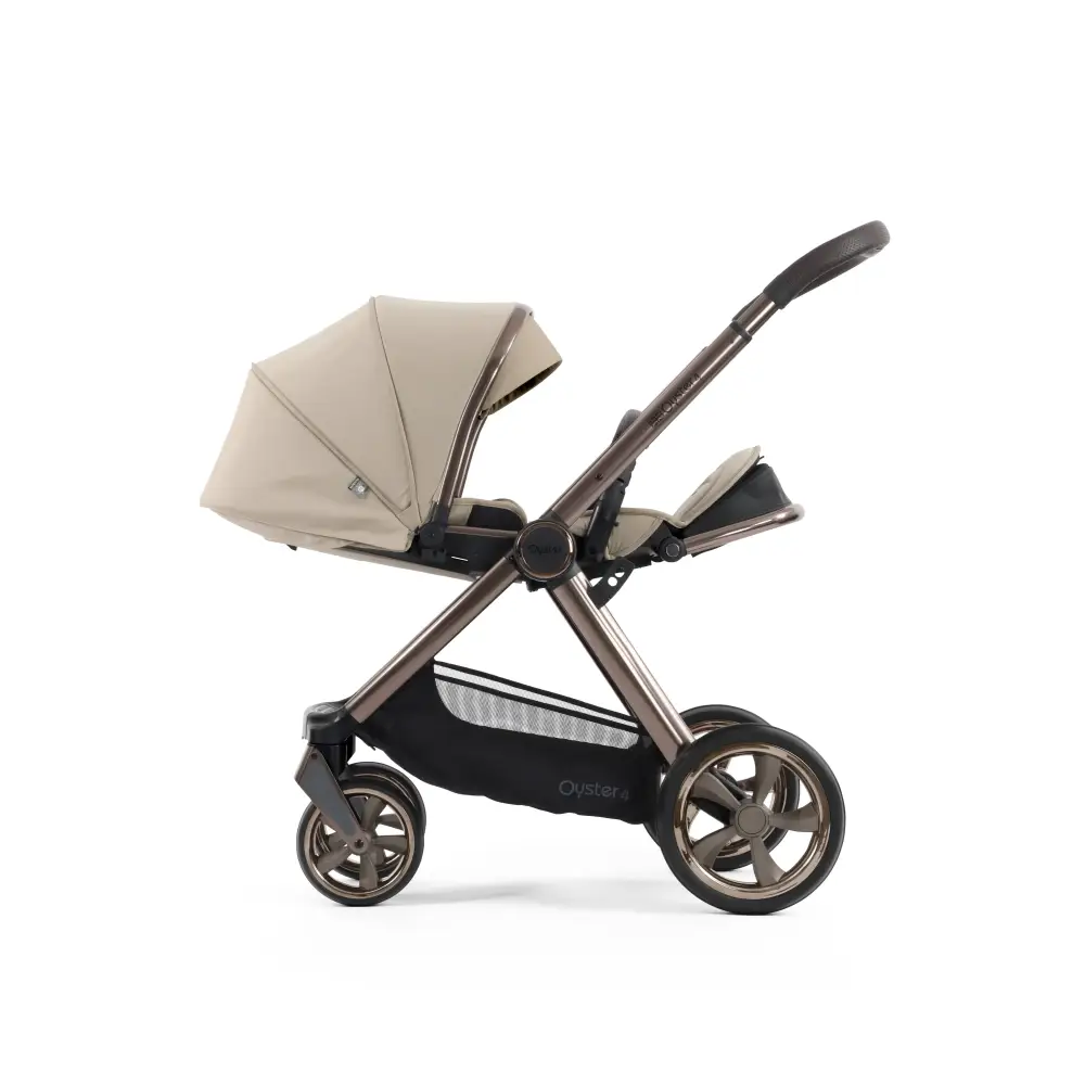 Babystyle Oyster 4 Buttermilk Essentials Travel System with Capsule 360 Car Seat & Rotating ISOFIX Base