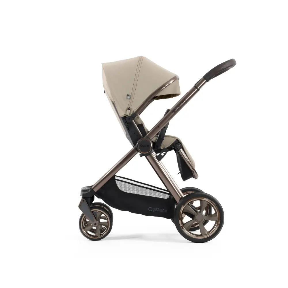 Babystyle Oyster 4 Buttermilk Essentials Travel System with Capsule 360 Car Seat & Rotating ISOFIX Base