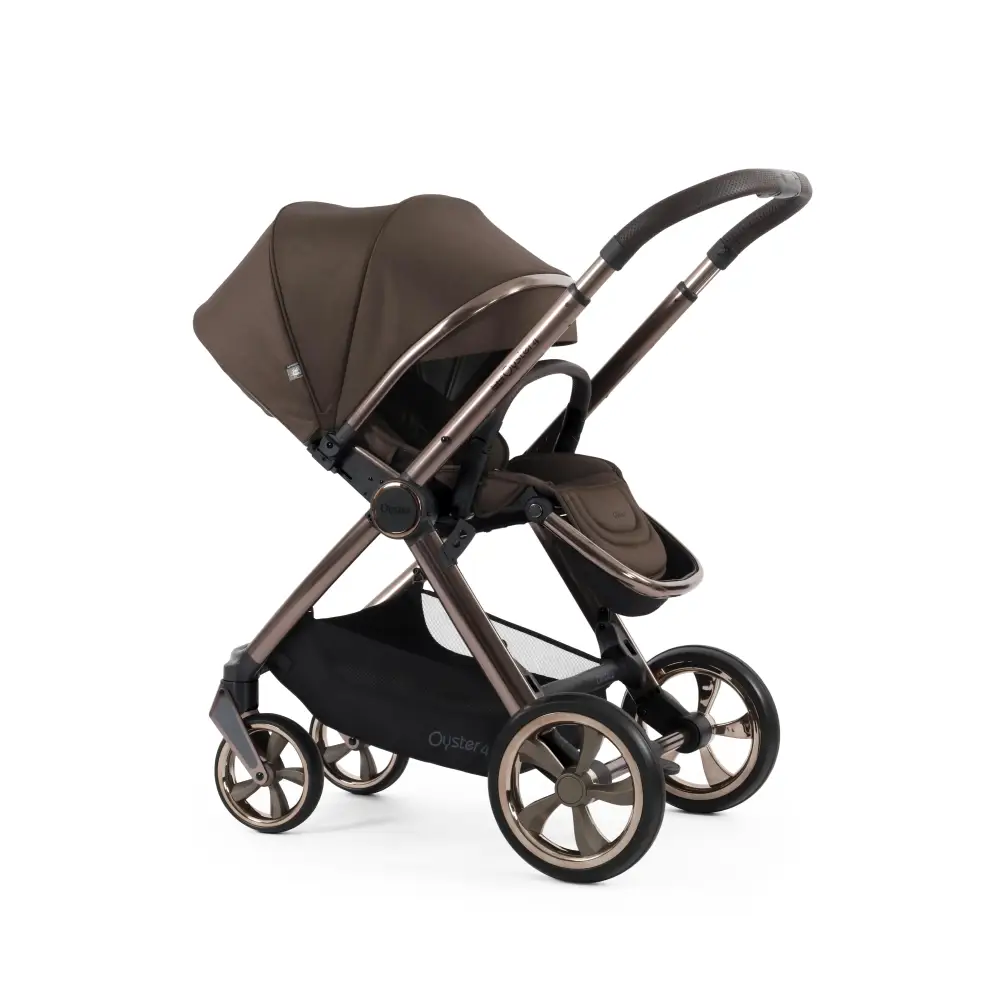 Babystyle Oyster 4 Chocolate Velvet Essentials Travel System with Capsule 360 Car Seat & Rotating ISOFIX Base