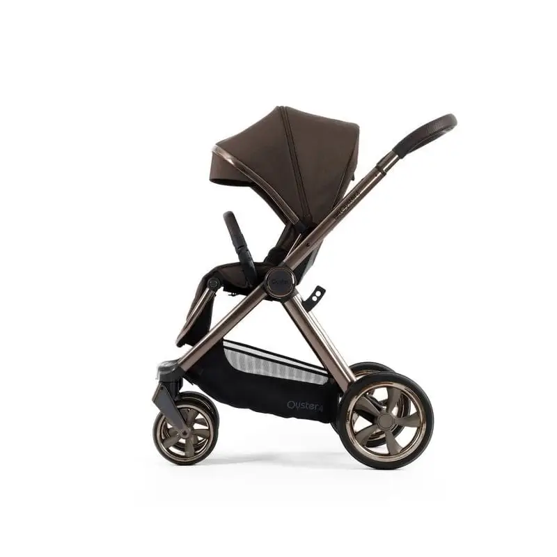 Babystyle Oyster 4 Chocolate Velvet Essentials Travel System with Capsule 360 Car Seat & Rotating ISOFIX Base