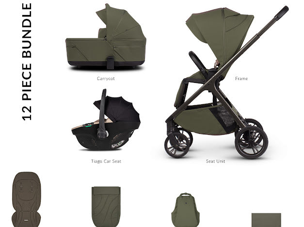 Venicci Tila Pram Comfort  Bundle Olive Biege Tiago