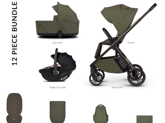 Venicci Tila Pram Comfort  Bundle Olive Biege Tiago *Pre Order End Of May