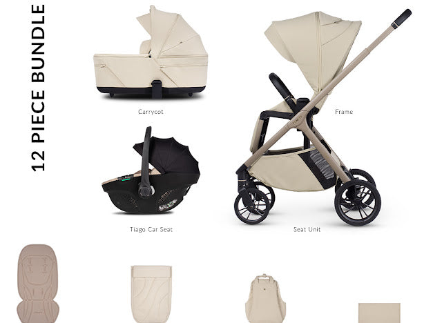 Venicci Tila Pram Comfort  Bundle Sabbia Biege Tiago