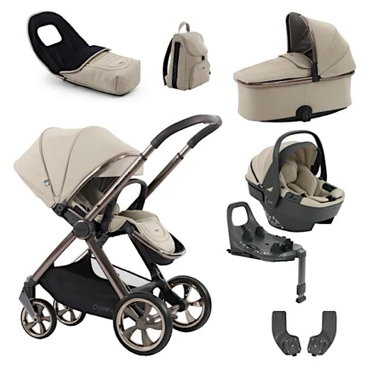 Babystyle Oyster 4 Buttermilk Luxury Travel System with Capsule 360 Car Seat & Rotating ISOFIX Base