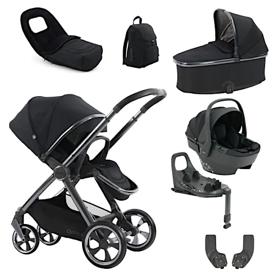 Babystyle Oyster 4 Carbonite Luxury Travel System with Capsule 360 Car Seat & Rotating ISOFIX Base