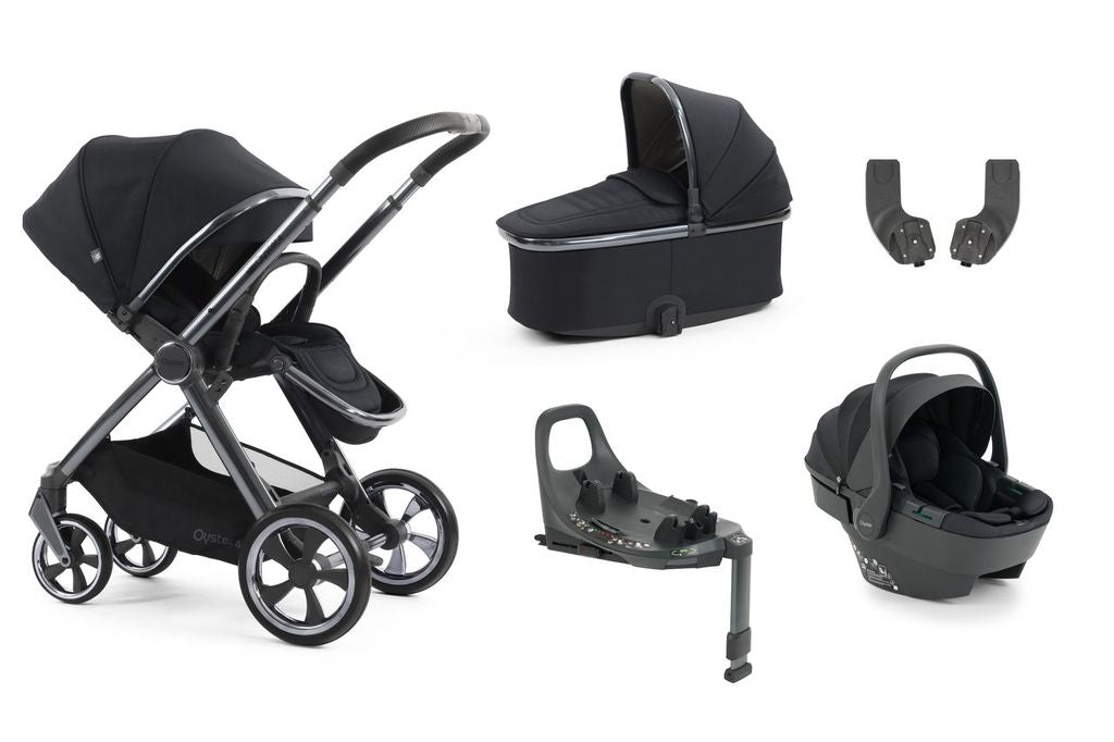 Babystyle Oyster 4 Carbonite Essentials Travel System with Capsule 360 Car Seat & Rotating ISOFIX Base