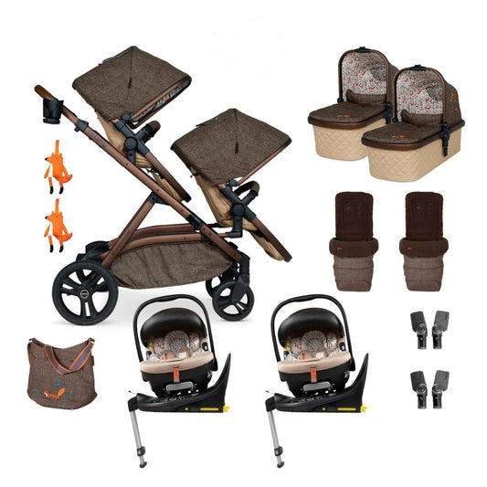 Wow XL Everything bundle Acorn Recline i-Size 0+ Car Seat Foxford Hall Reclining Car Seats