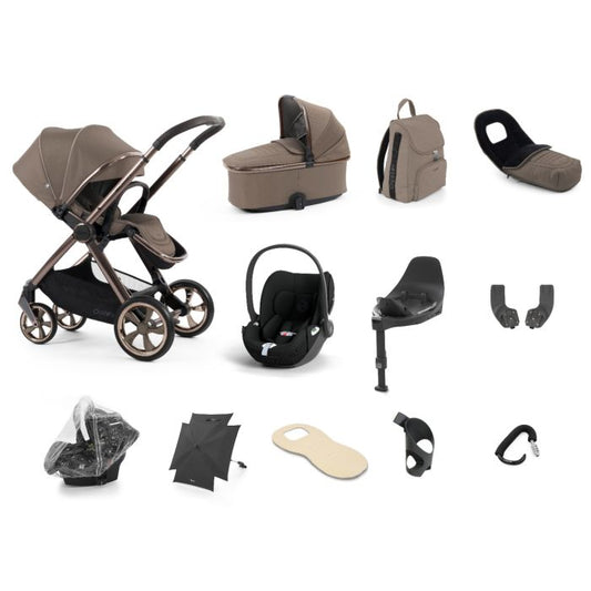 BabyStyle Oyster4 Pushchair Ultimate 12 Piece Bundle with Cybex Cloud T i-Size Car Seat and Base - Mink