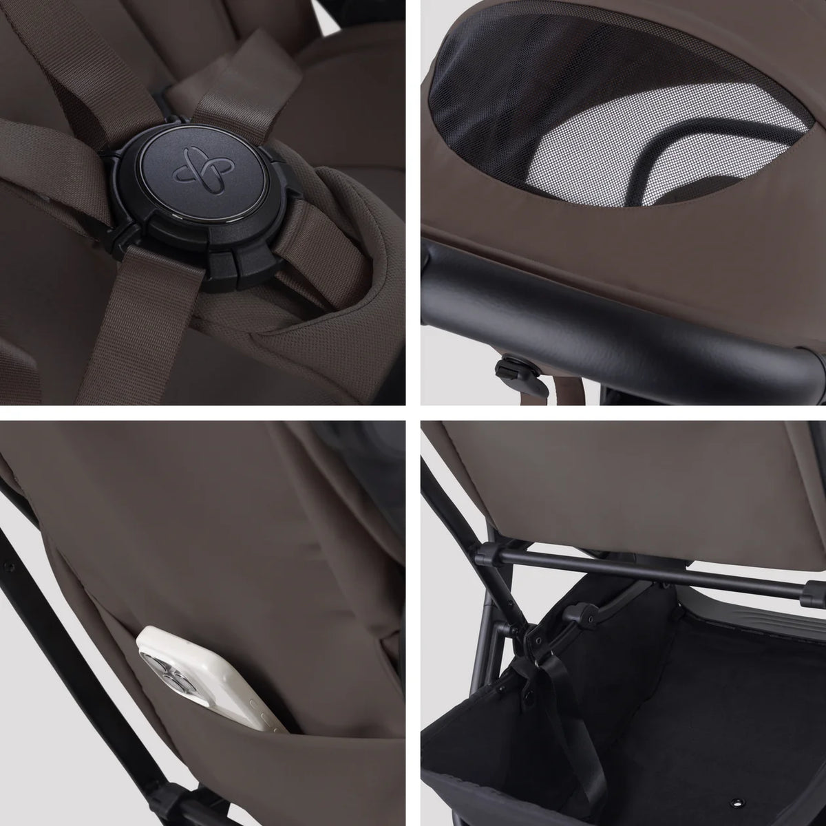 Silver Cross Nia Compact Travel Stroller Chocolate