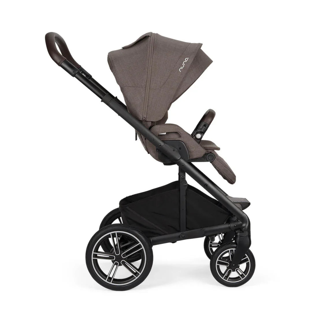 Nuna MIXX Next Pushchair, MIXX Next Carrycot, ARRA Flex Car Seat and BASE Curv Bundle, Chestnut