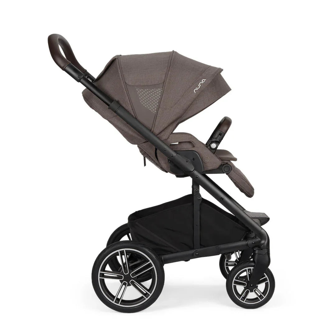 Nuna MIXX Next Pushchair, MIXX Next Carrycot, ARRA Flex Car Seat and BASE Curv Bundle, Chestnut