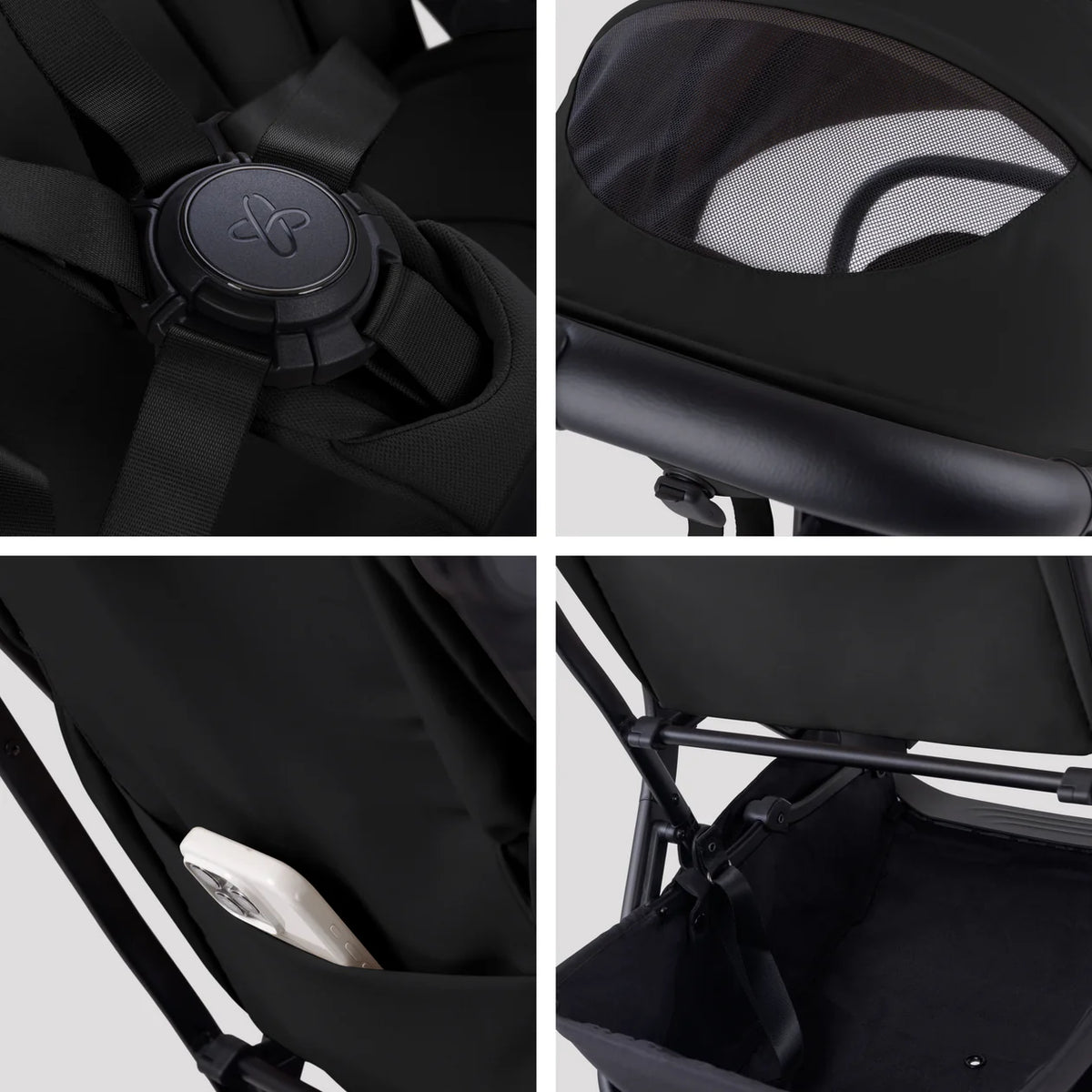 Silver Cross Nia Compact Travel System with Accessory Pack (12 Piece) Onyx