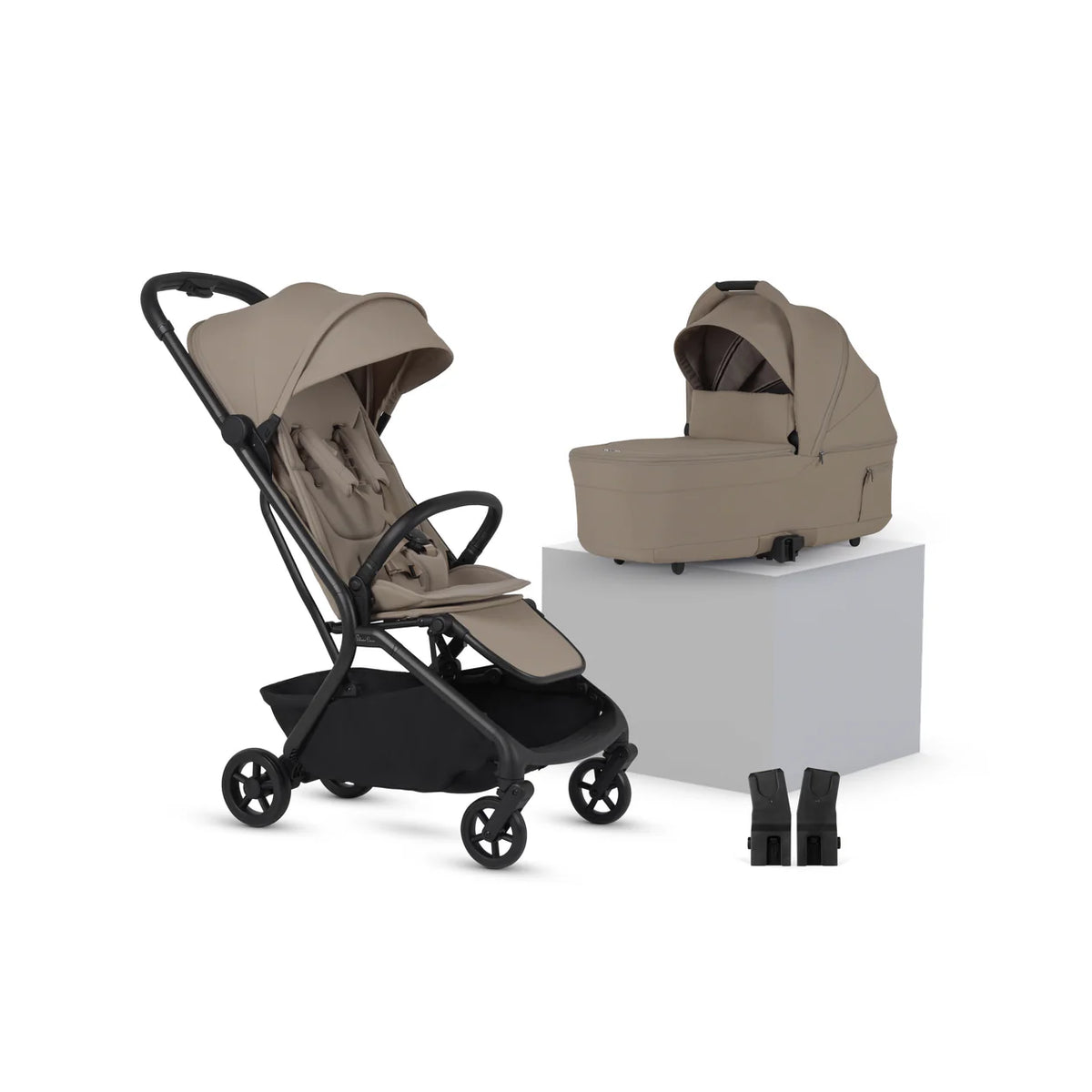 Silver Cross Nia Compact Travel Stroller with Carrycot (6 Piece) Champagne