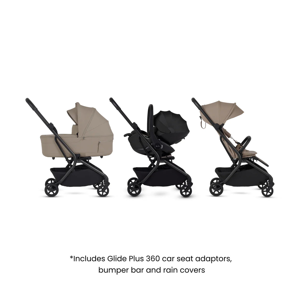 Silver Cross Nia Compact Travel System (8 Piece)Champagne