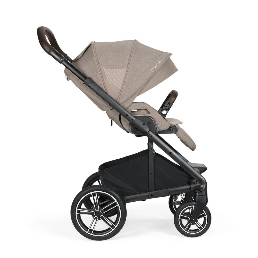 Nuna MIXX Next Pushchair, MIXX Next Carrycot, ARRA Flex Car Seat and BASE Curv Bundle, Chateau FREE Carrycot stand