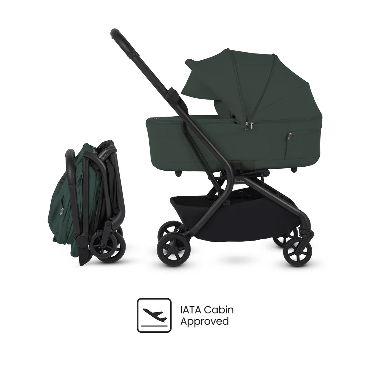 Silver Cross Nia Compact Travel System with Accessory Pack (12 Piece) Confier