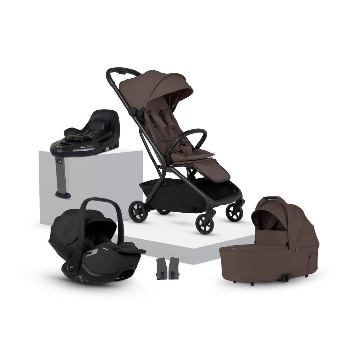 Silver Cross Nia Compact Travel System (8 Piece) Chocolate