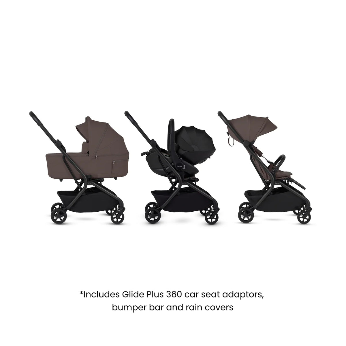 Silver Cross Nia Compact Travel System (8 Piece) Chocolate