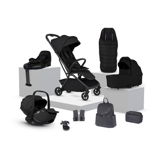Silver Cross Nia Compact Travel System with Accessory Pack (12 Piece) Onyx