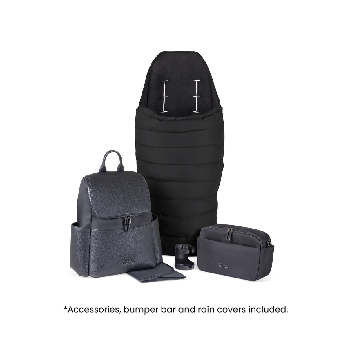 Silver Cross Nia Compact Travel System with Accessory Pack (12 Piece) Onyx
