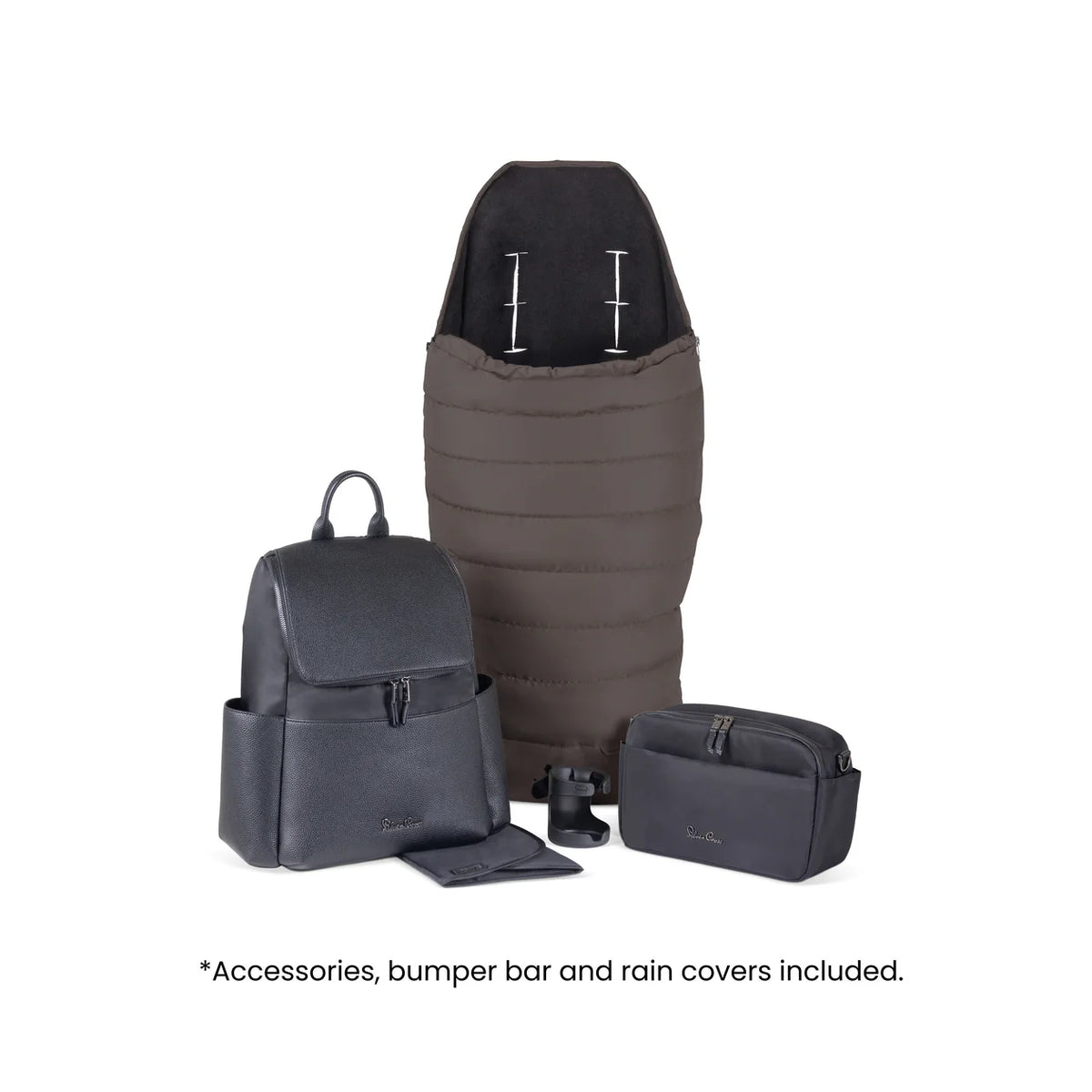 Silver Cross Nia Compact Travel System with Accessory Pack (12 Piece) Chocolate