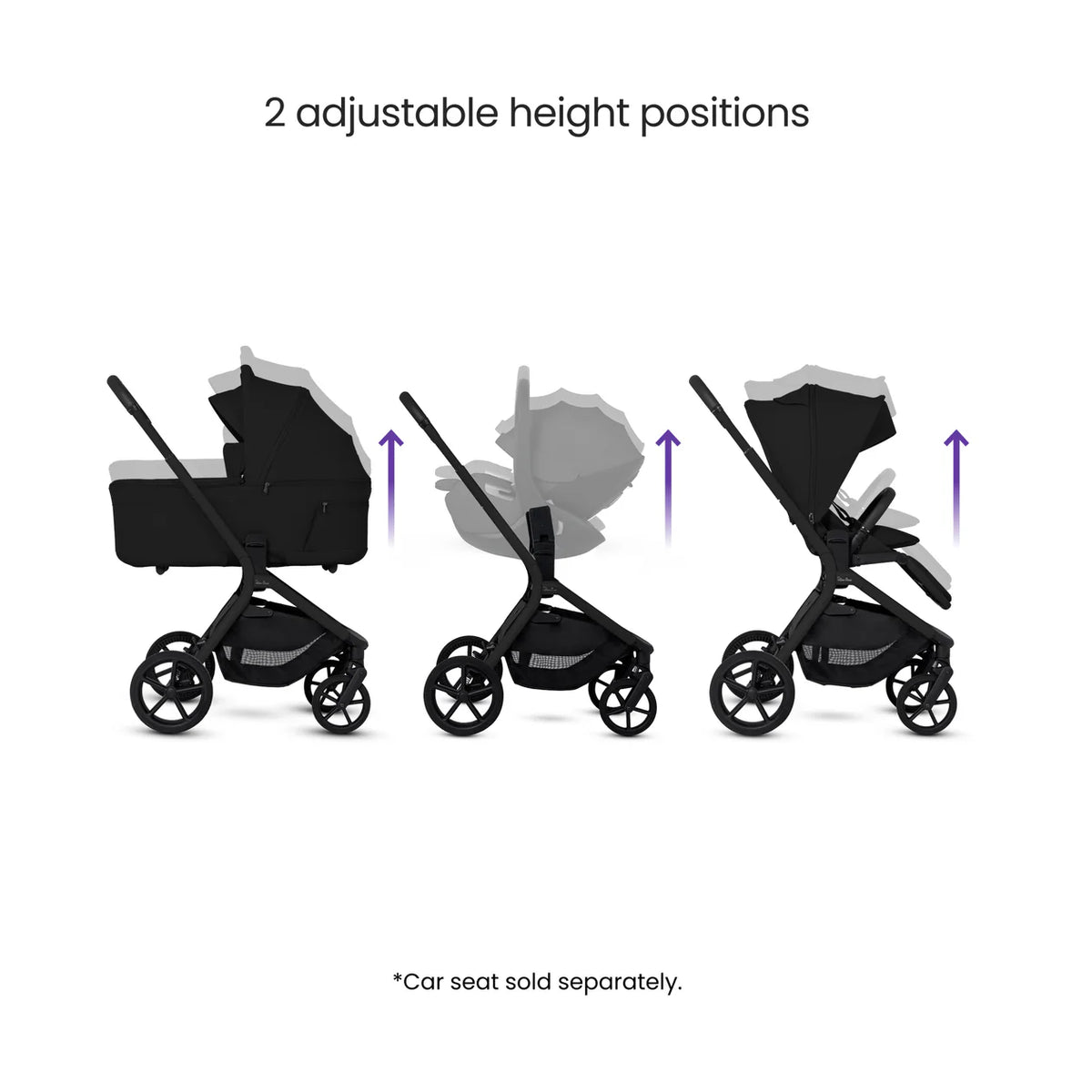 Silver Cross Breez Onyx Travel System Accessory Bundle (10 Piece)