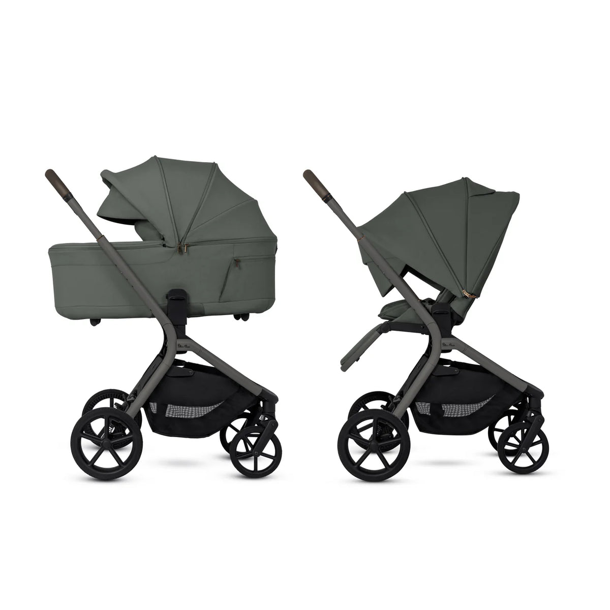 Silver Cross Breez Pewter Travel System Ultimate 360 Infant Carrier Bundle (12 piece)