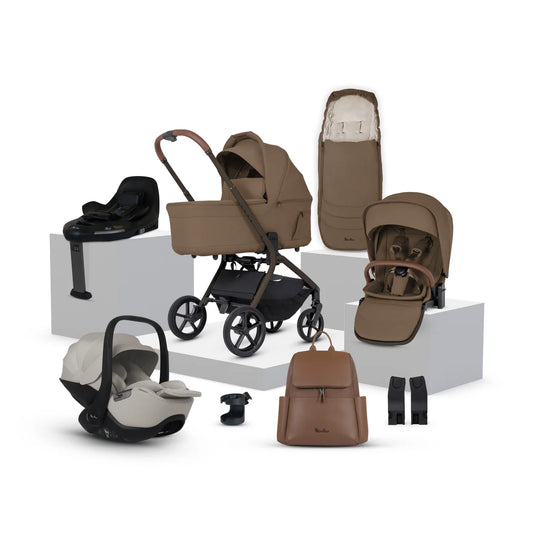 Silver Cross Breez Maple Travel System Ultimate 360 Infant Carrier Bundle (12 piece) Taupe