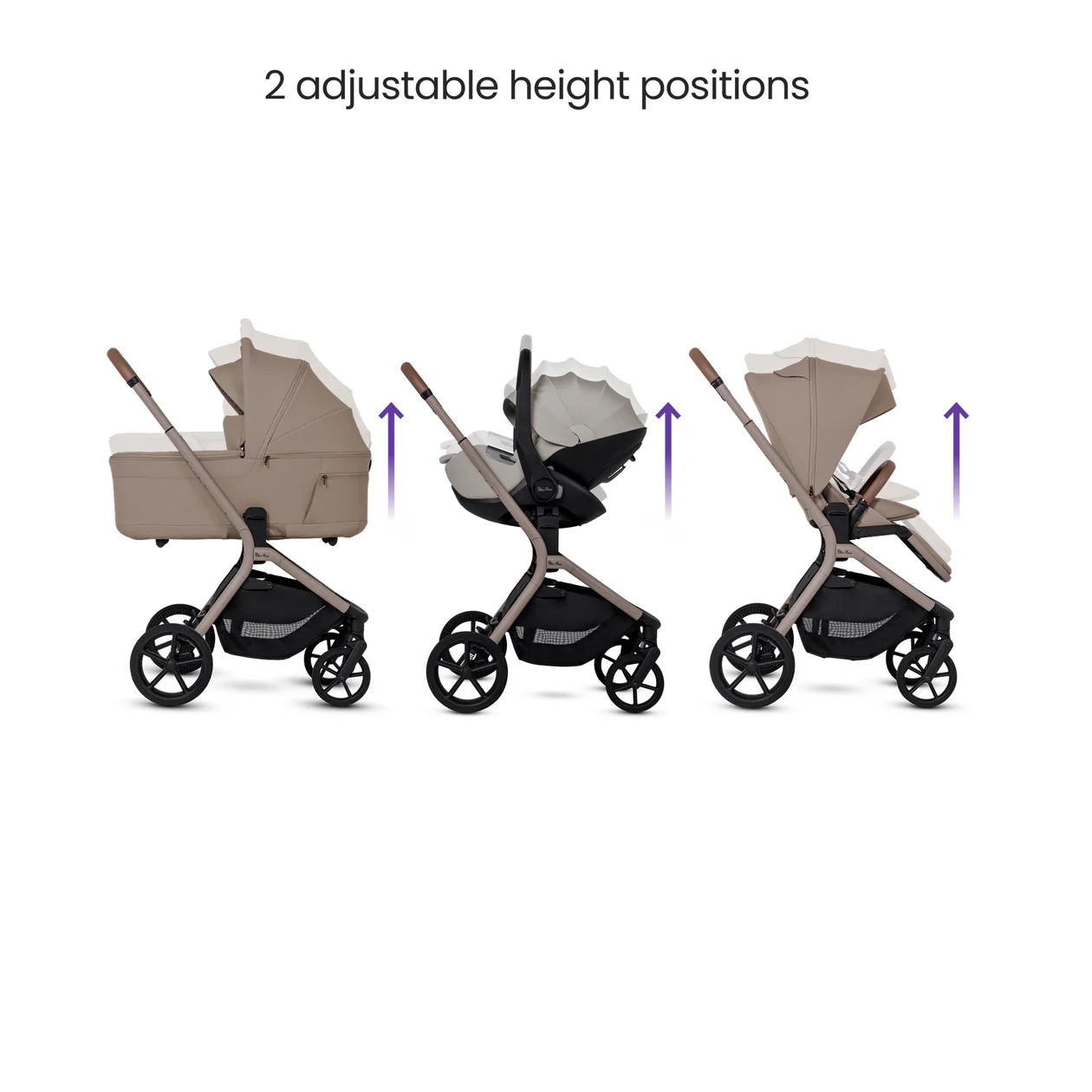 Silver Cross Breez Champagne Travel System Ultimate 360 Infant Carrier Bundle (12 piece)