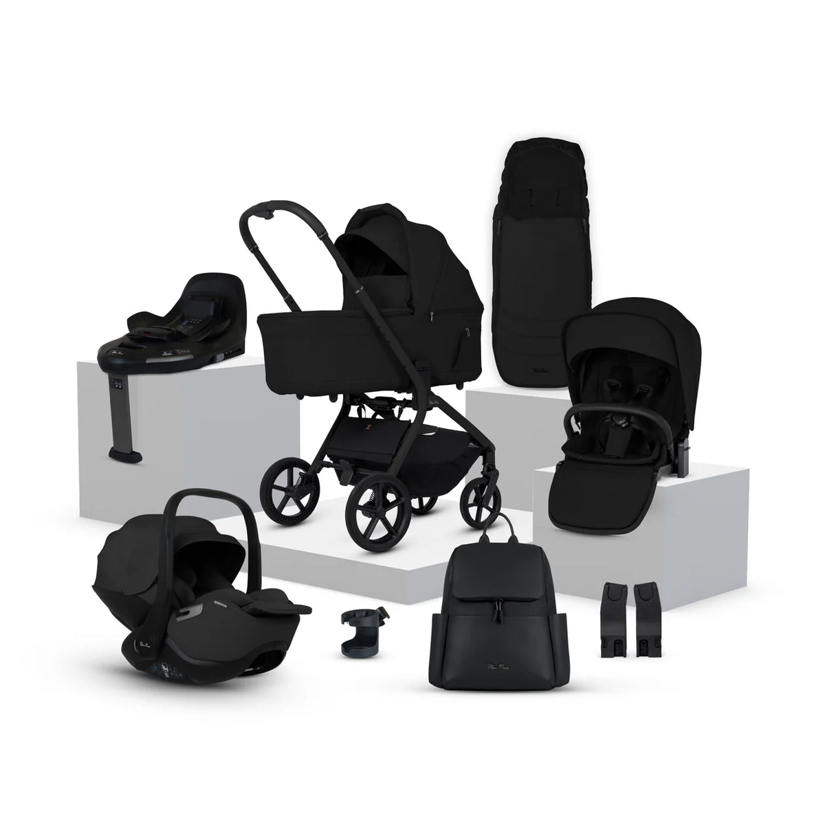 Silver Cross Breez Onyx Travel System Ultimate 360 Infant Carrier Bundle (12 piece)