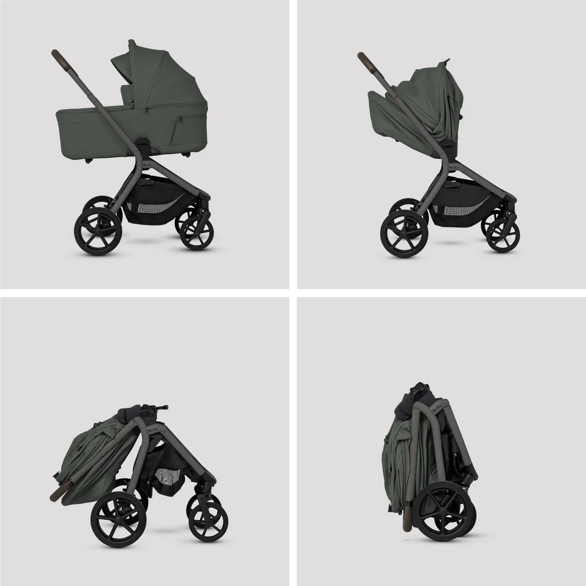 Silver Cross Breez Pewter Travel System Ultimate 360 Family Car Seat Bundle (13 piece)