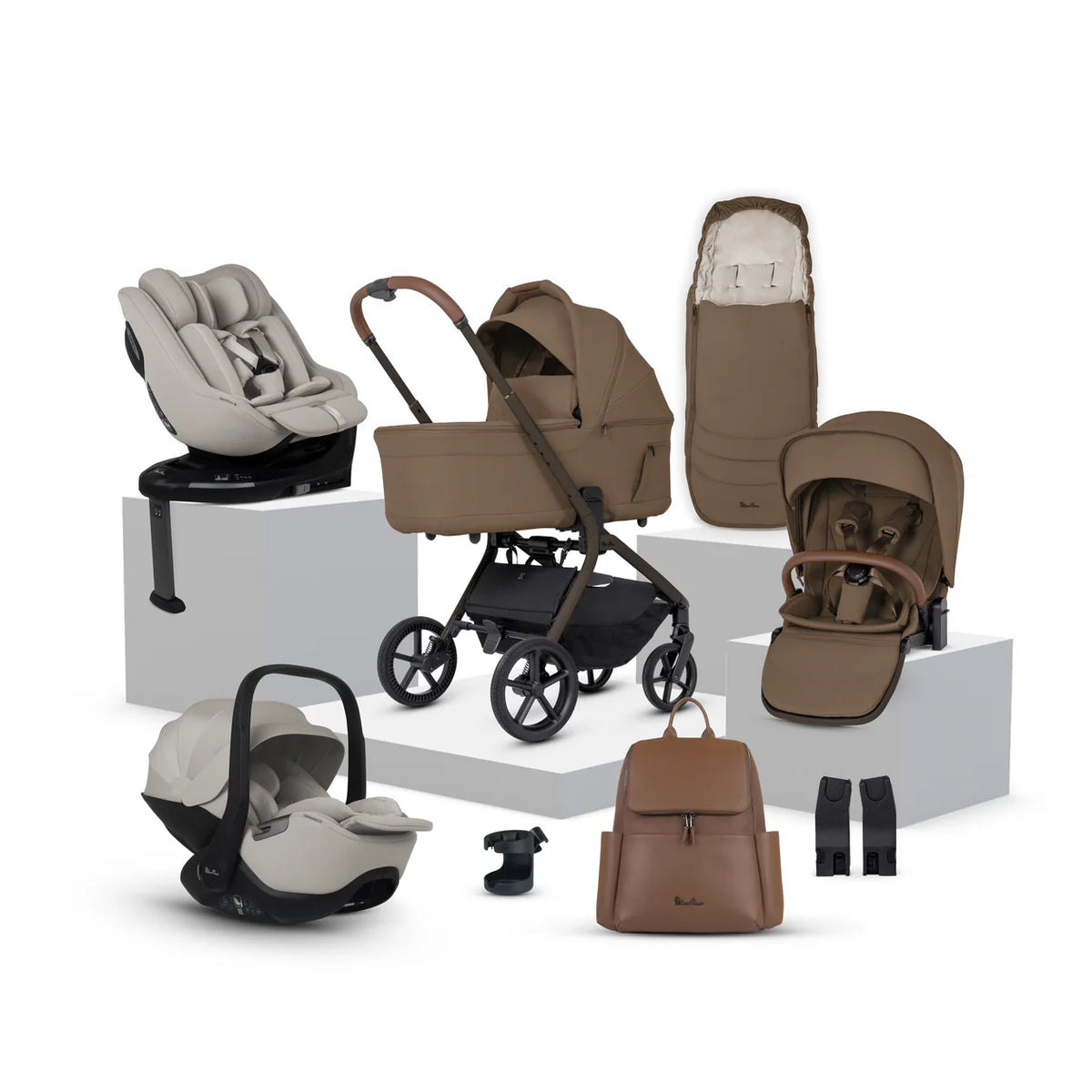 Silver Cross Breez Maple Travel System Ultimate 360 Family Car Seat Bundle (13 piece)