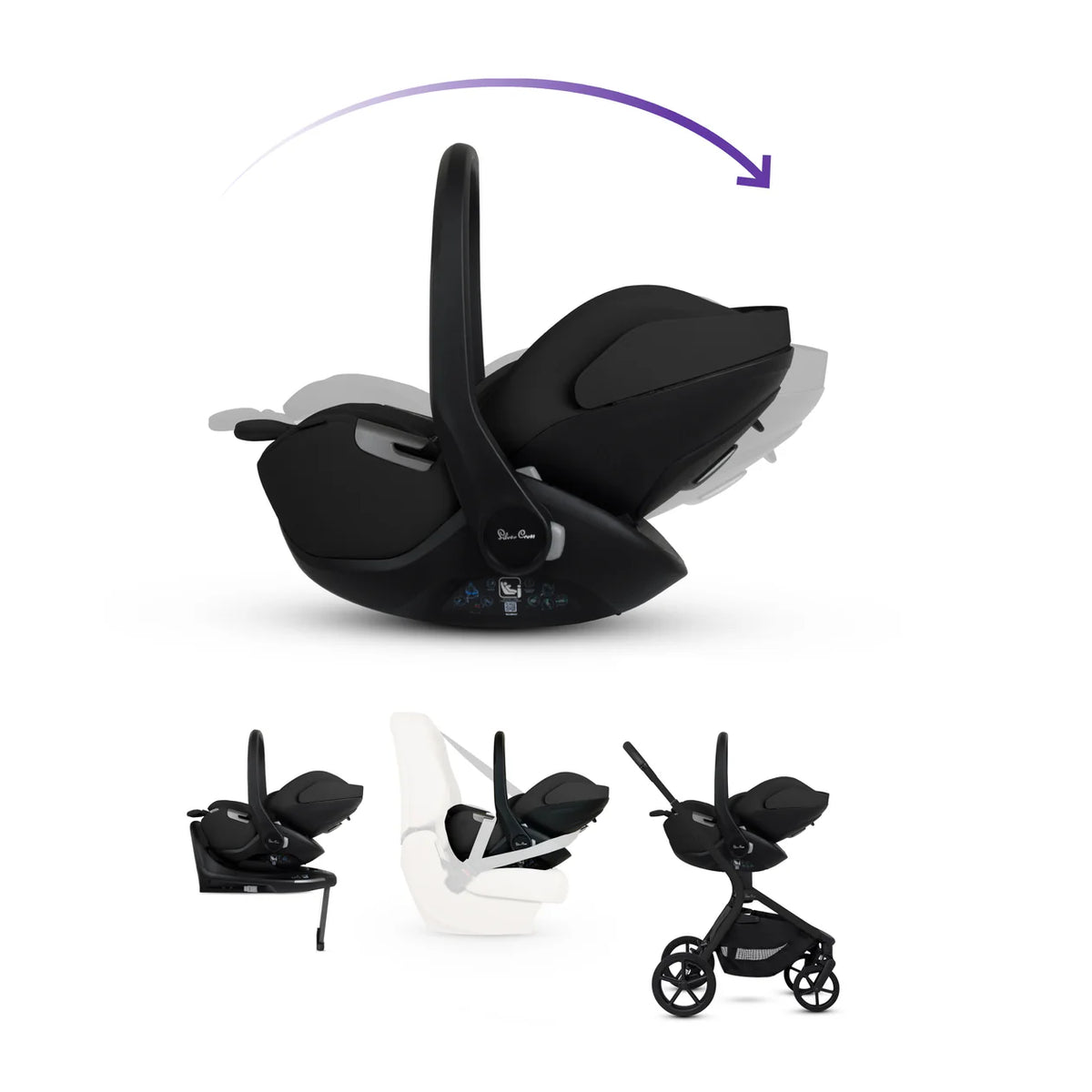 Silver Cross Breez Onyx Travel System Ultimate 360 Family Car Seat Bundle (13 piece)
