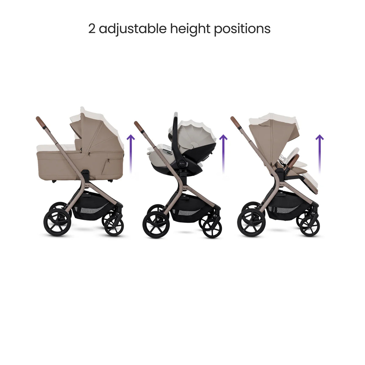 Silver Cross Breez Champagne Travel System Ultimate 360 Family Car Seat Bundle (13 piece)
