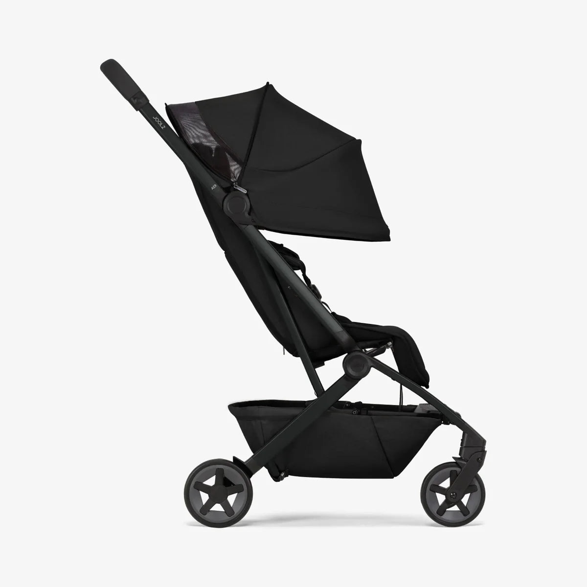 Joolz Aer2 Compact Stroller - Space Black With Nest Seat and Bumper Bar